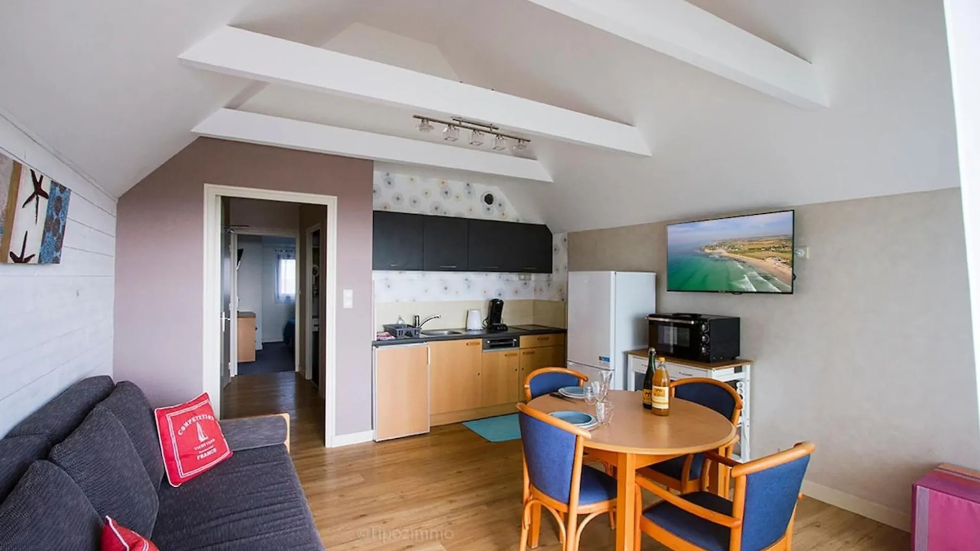 Tipoz'Immo-Le Grand Grand 209 -View And Direct Access To The Sea-Pets Accep Apartman Pouldreuzic Franciaország